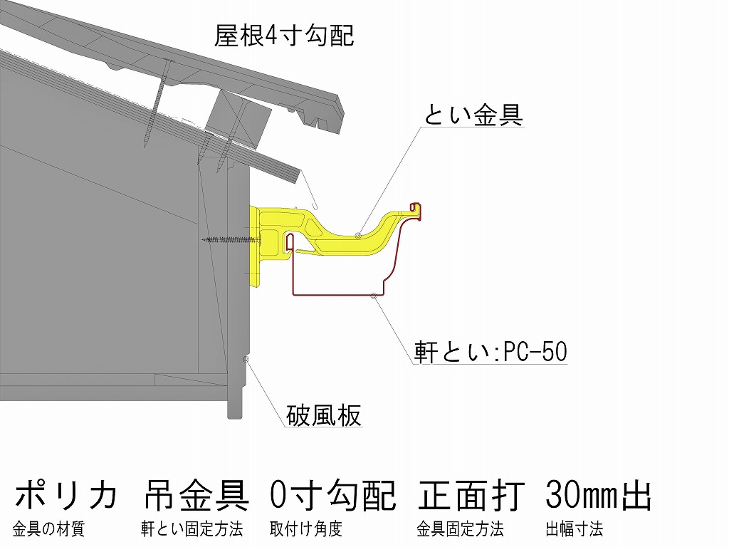 軒とい金具 の種類について 岡山県 屋根 外壁工事 株式会社植田板金店